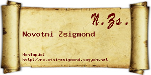 Novotni Zsigmond névjegykártya